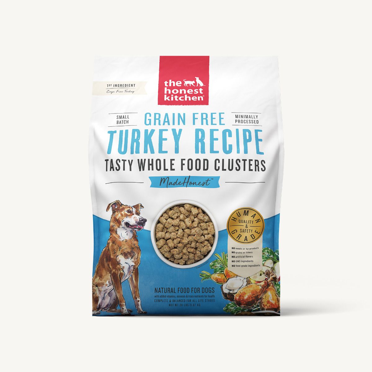 The Honest Kitchen Clusters Turkey Grain Free 20lbs for Dogs